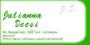 julianna decsi business card